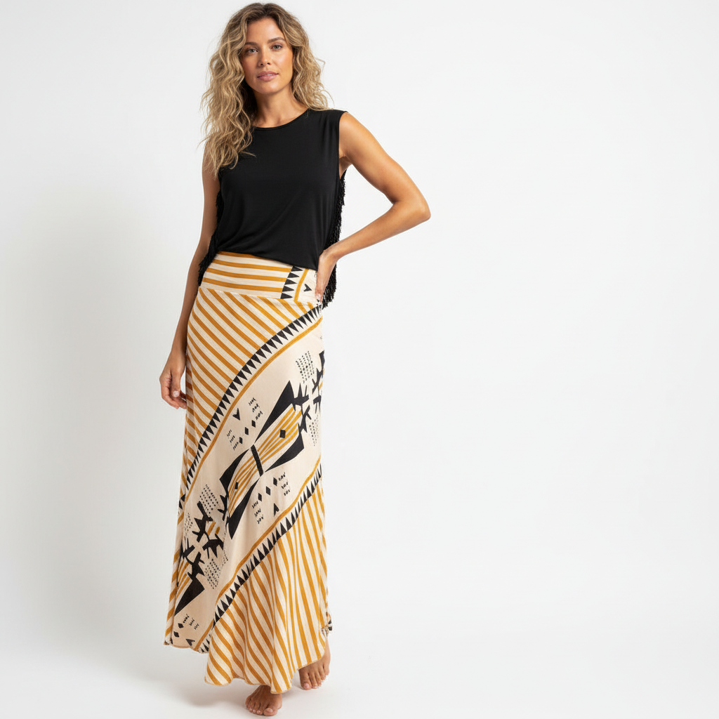 Uza Tassel Trim Relaxed Top