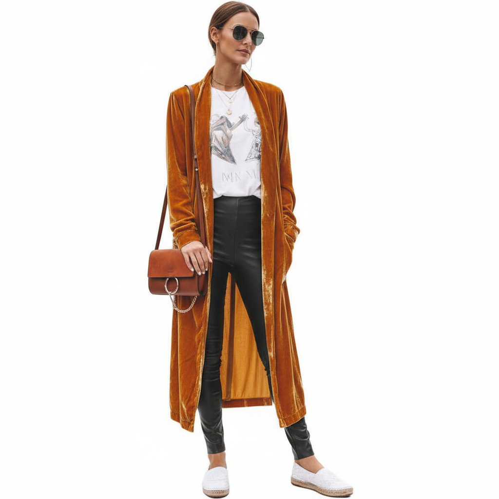 Uzi Velvet Kimono Coat