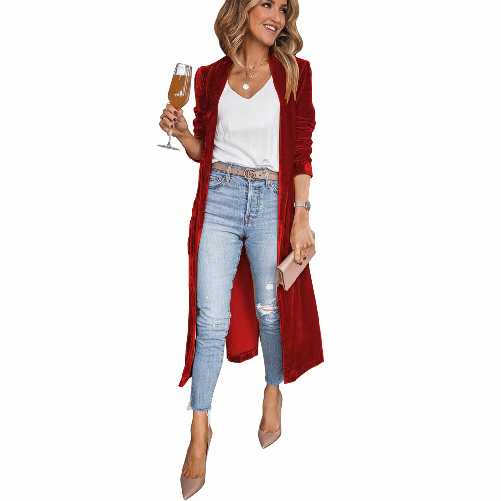 Uzi Velvet Kimono Coat