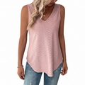 Vel Eyelet Solid Tank Top