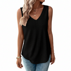 Vel Eyelet Solid Tank Top