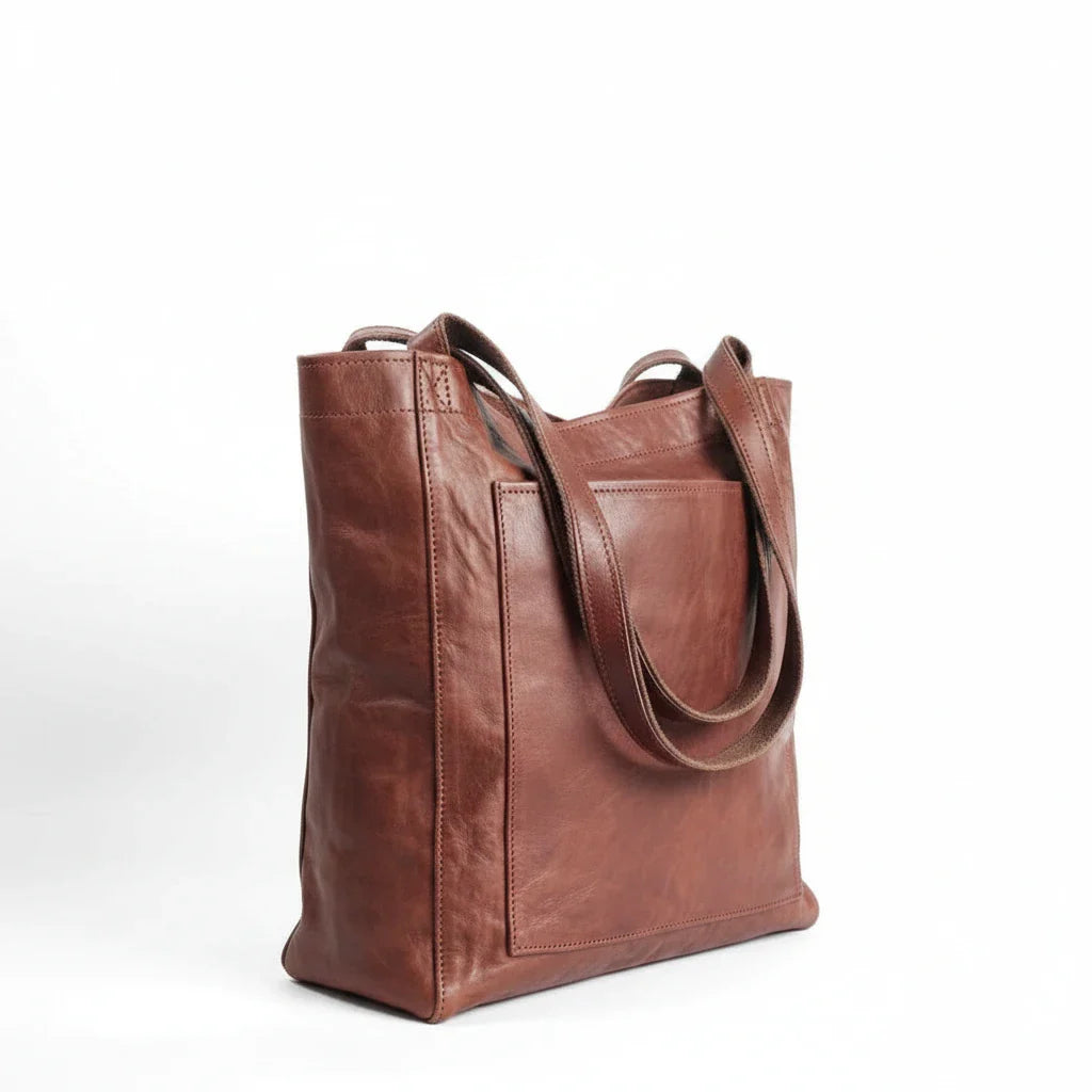 Women's Elvi Structured Genuine Leather Shoulder Bag