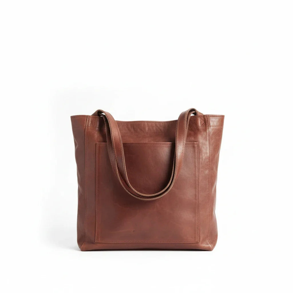 Women's Elvi Structured Genuine Leather Shoulder Bag