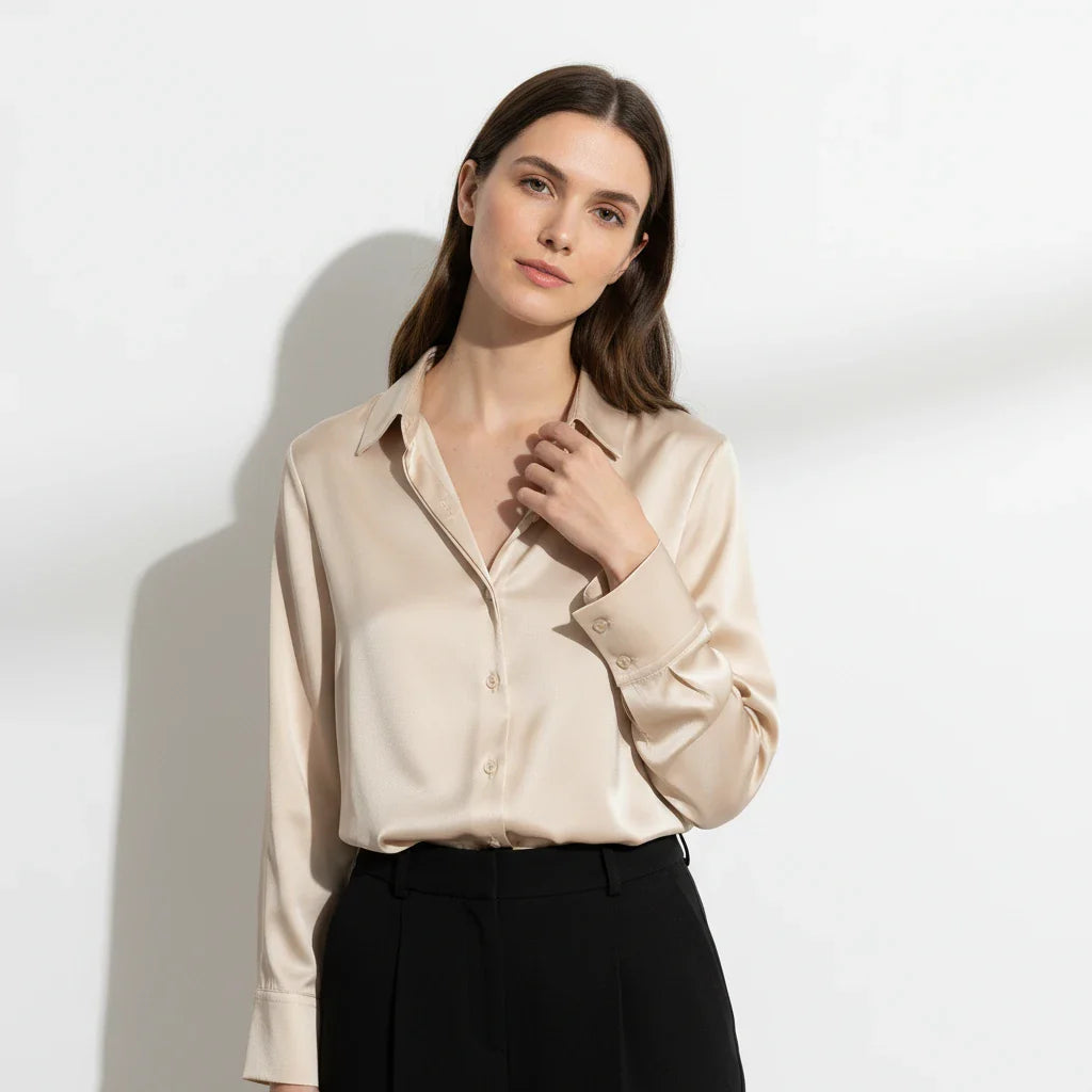 Women's Vira Luxurious Classic Silk Blouse