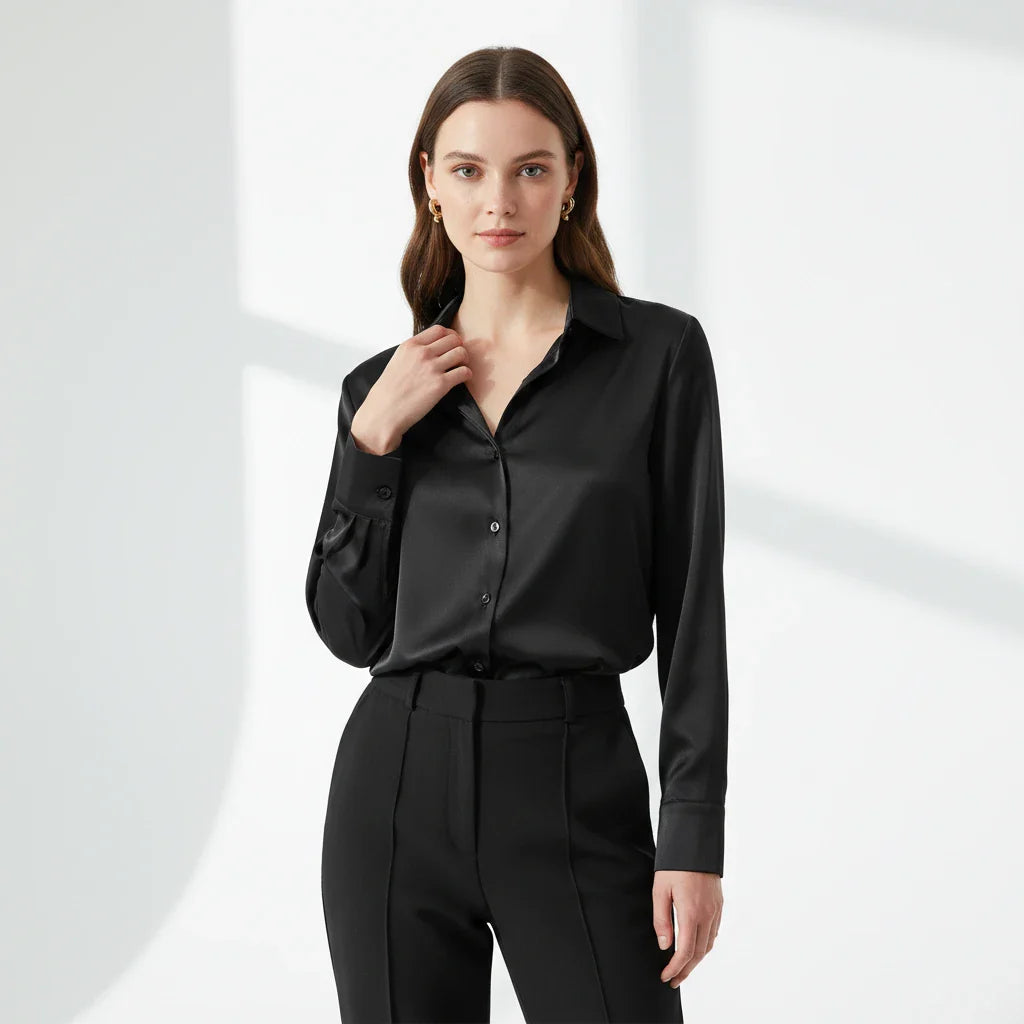 Women's Vira Luxurious Classic Silk Blouse