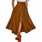 Wren Pleated Ruffle Hem Tied Skirt