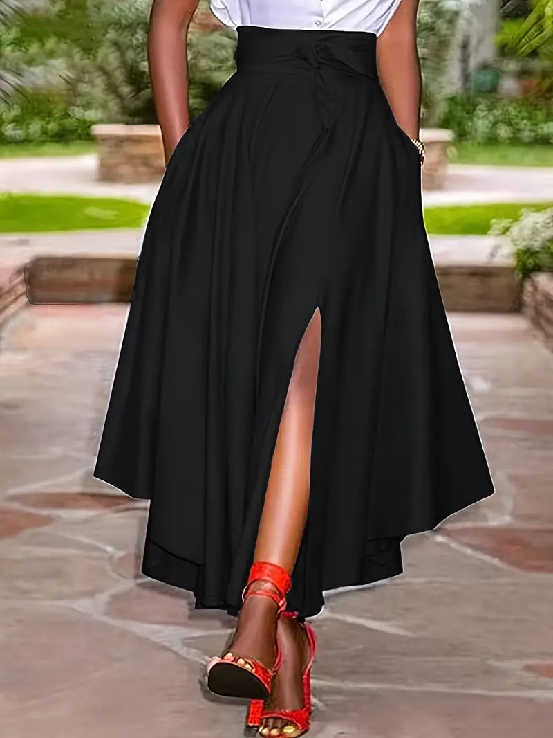 Wren Pleated Ruffle Hem Tied Skirt