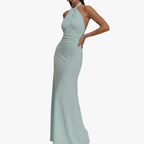 Xenia Slinky Halter Maxi Dress