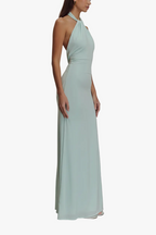Xenia Slinky Halter Maxi Dress