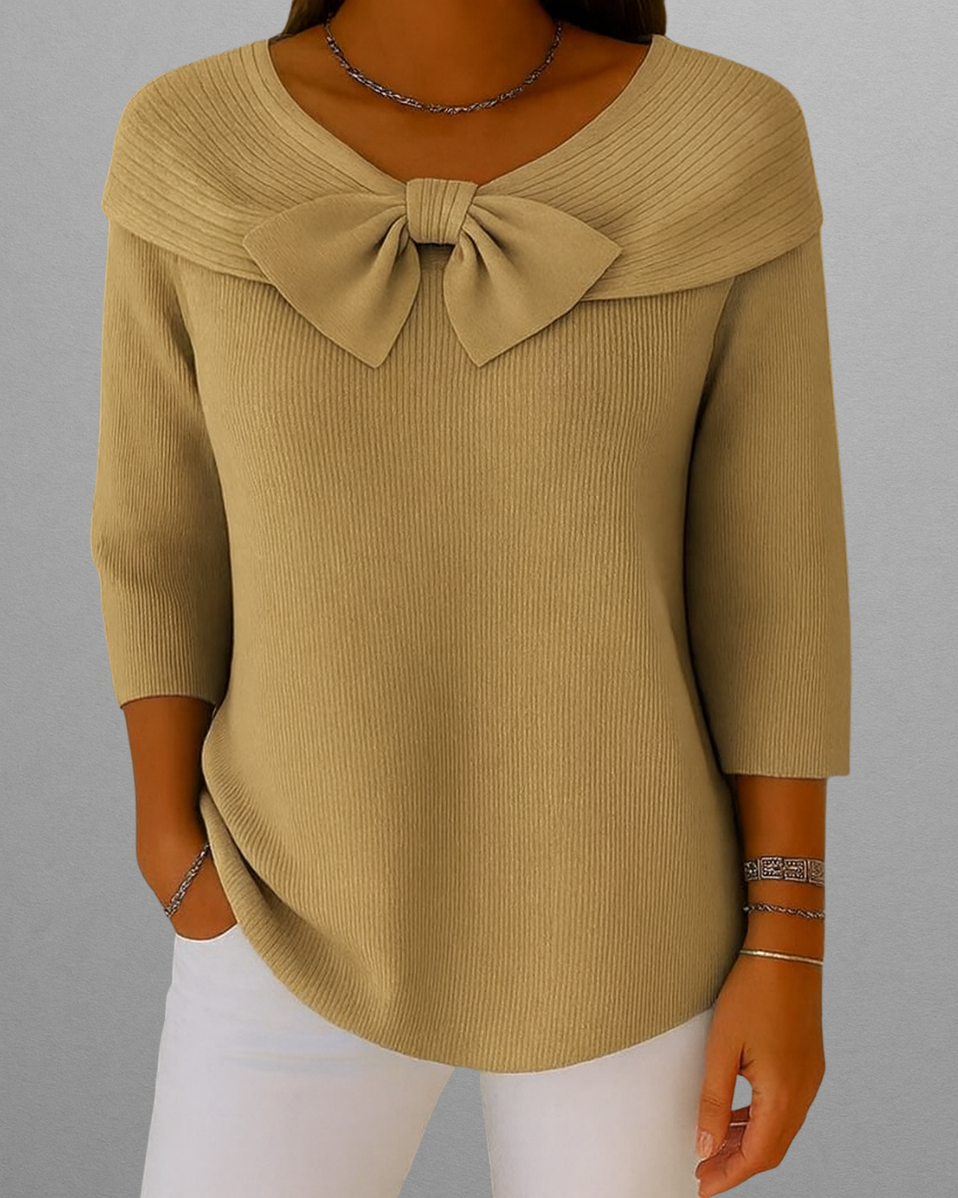 Novara | Soft & Elegant Sweater with Bow Detail