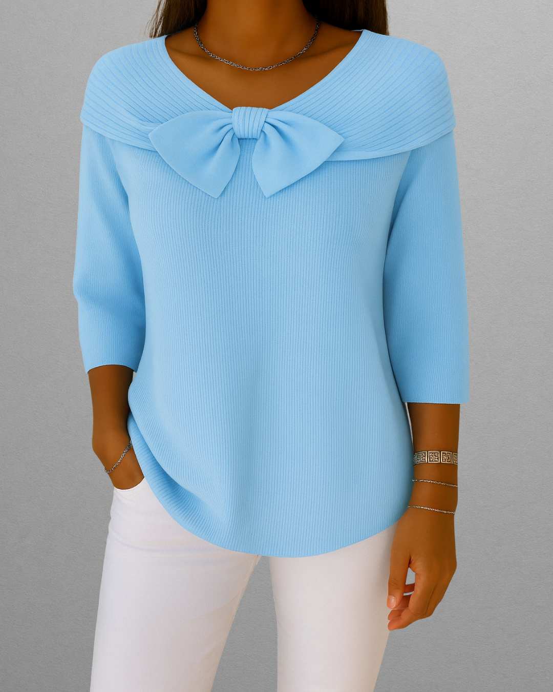 Novara | Soft & Elegant Sweater with Bow Detail