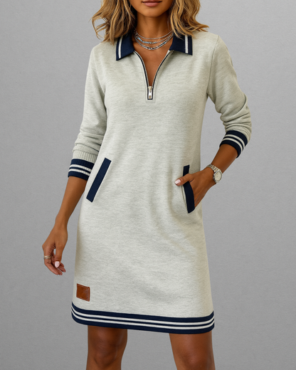Viora | Long Sleeve Cotton Dress