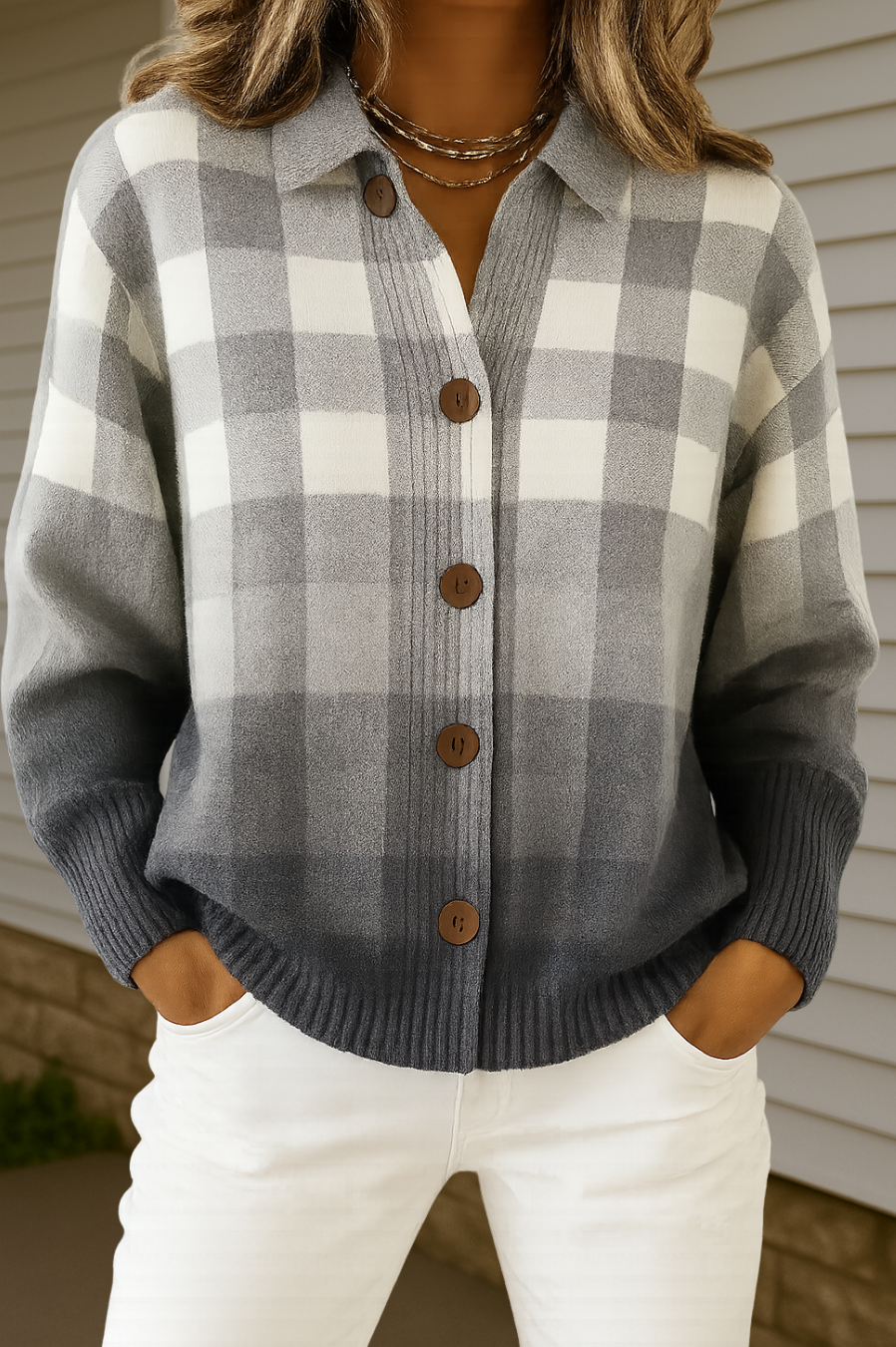 Evelyn | Cozy Christmas Plaid Shirt