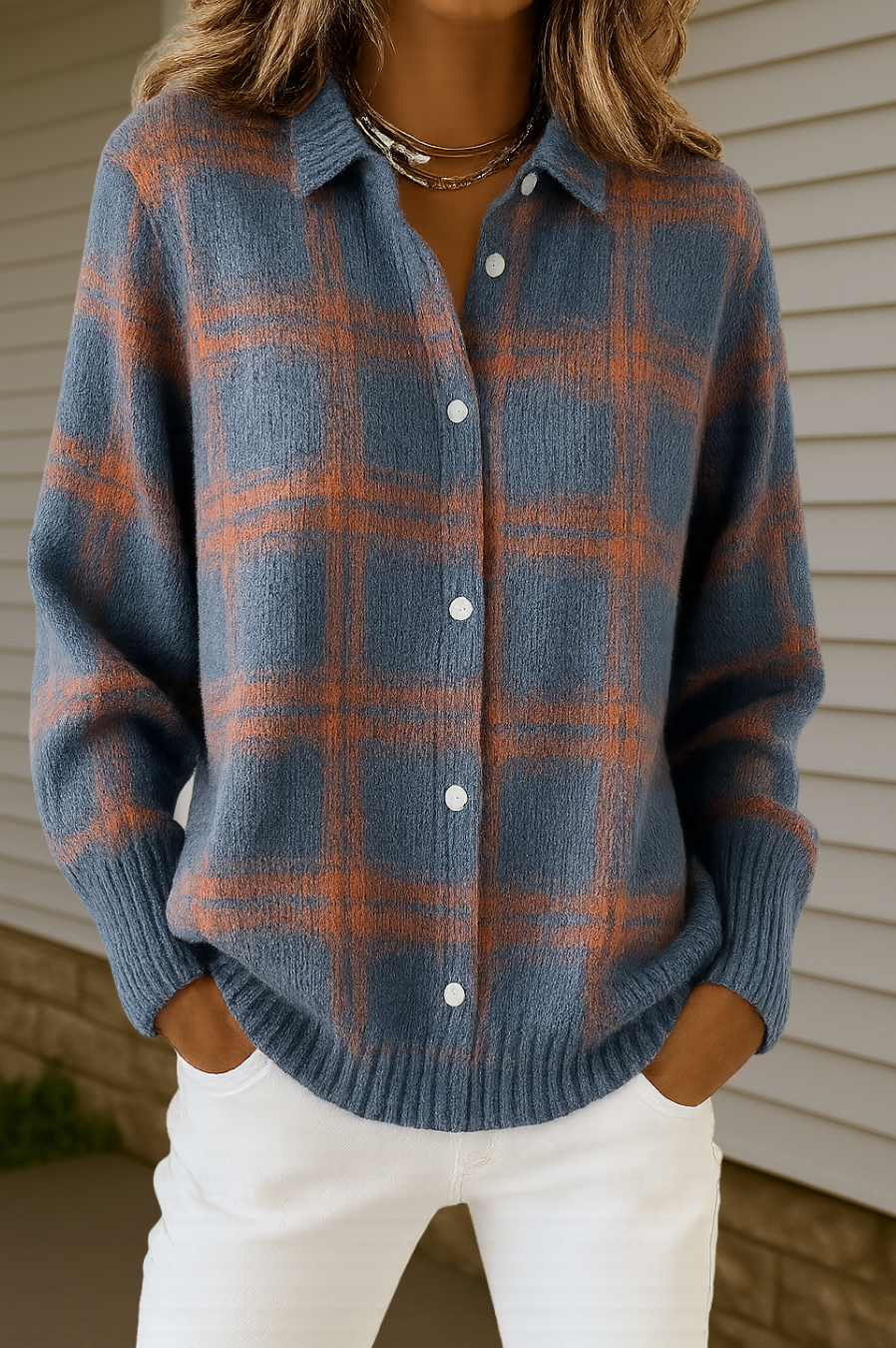 Evelyn | Cozy Christmas Plaid Shirt